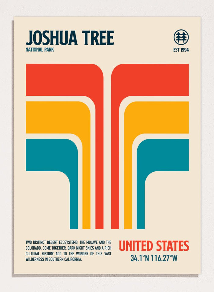 Retrodrome - Joshua Tree Retro Desert Art Print_Sugar & Canvas_Retrodrome