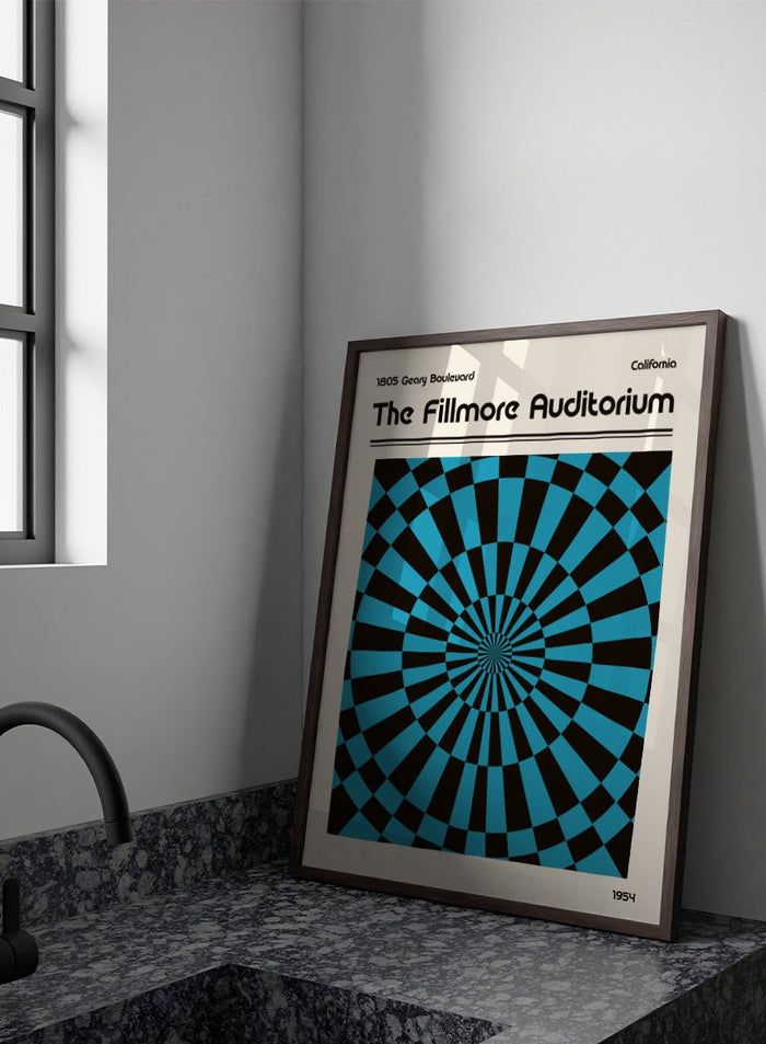 Retrodrome - Psychedelic Checkerboard Vortex Art Print_Sugar & Canvas_Retrodrome