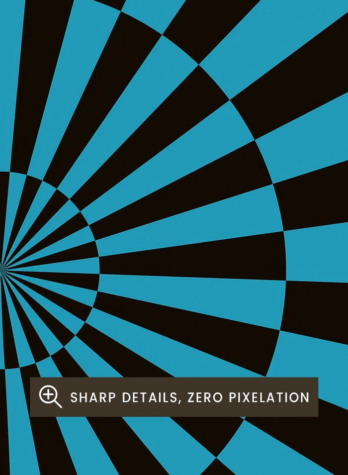 Retrodrome - Psychedelic Checkerboard Vortex Art Print_Sugar & Canvas_Retrodrome