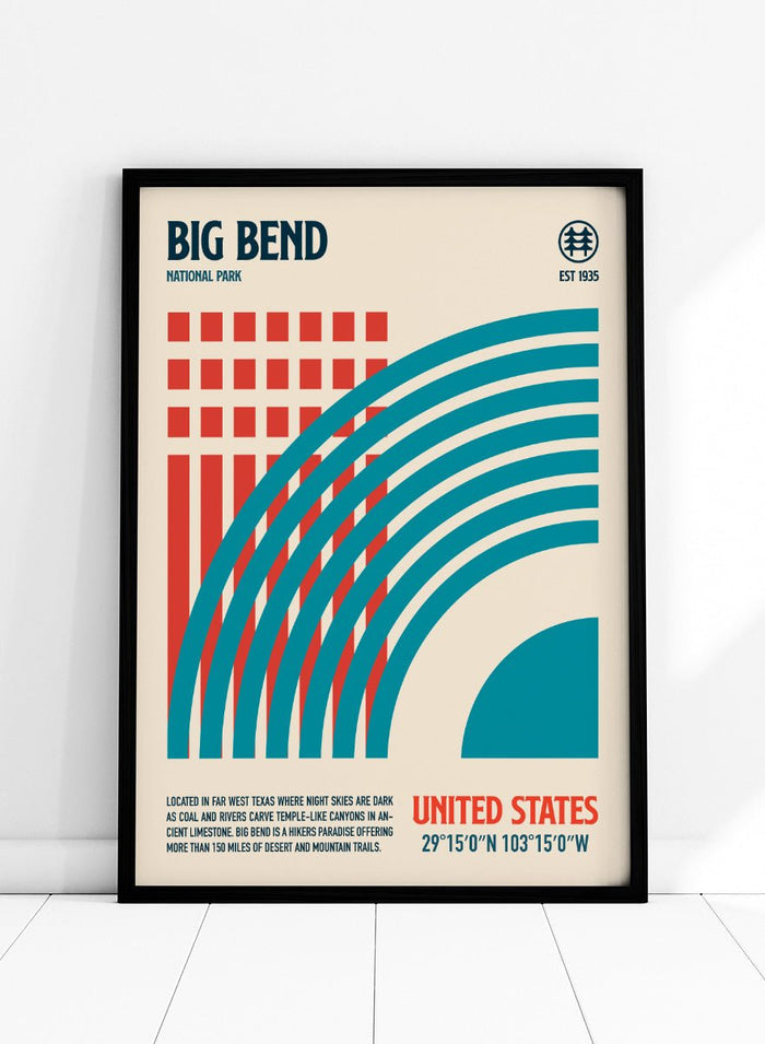Retrodrome - Retro Big Bend Landscape Art Print_Sugar & Canvas_Retrodrome