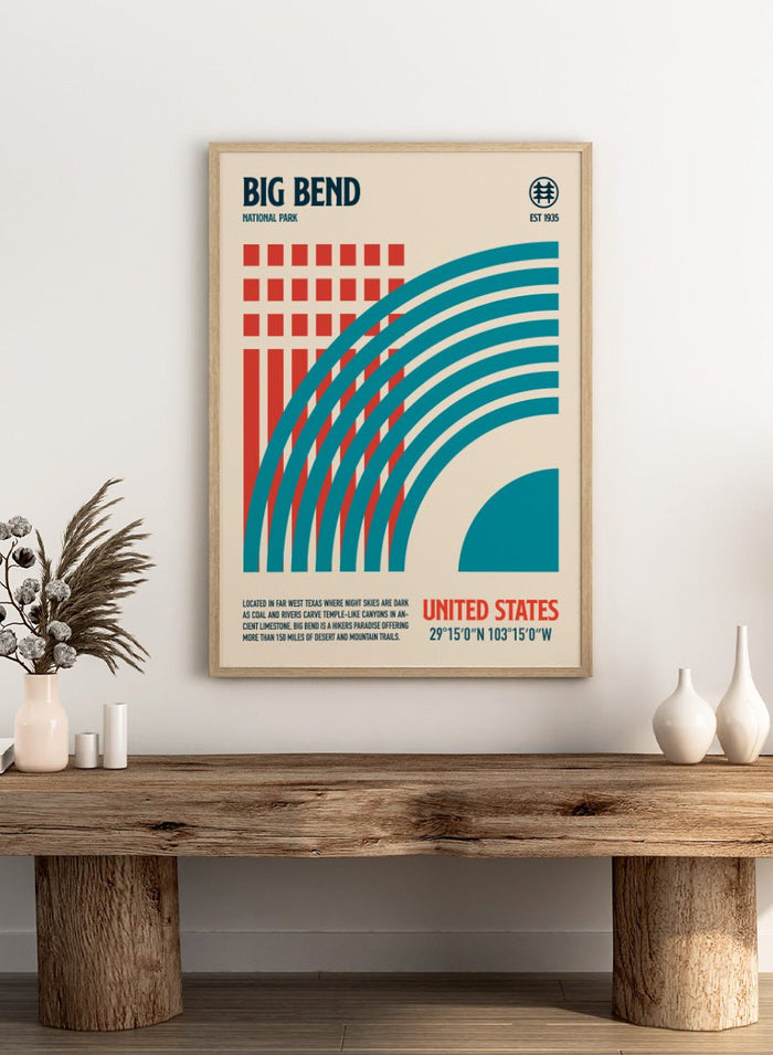 Retrodrome - Retro Big Bend Landscape Art Print_Sugar & Canvas_Retrodrome
