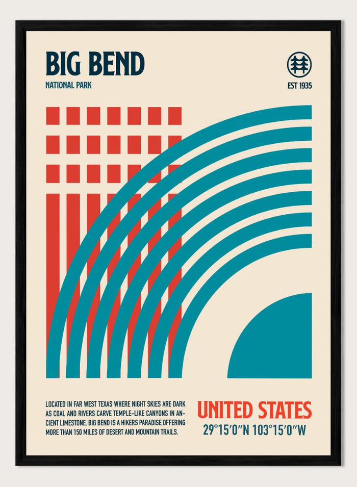 Retrodrome - Retro Big Bend Landscape Art Print_Sugar & Canvas_Retrodrome