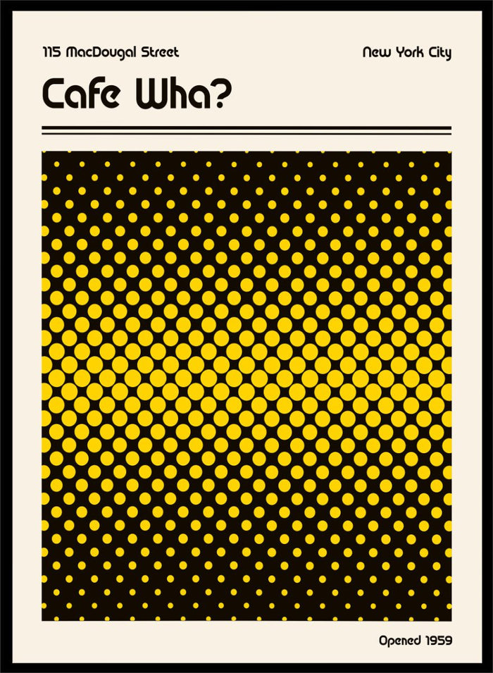 Retrodrome - Retro Cafe Wha Dots Art Print_Sugar & Canvas_Retrodrome