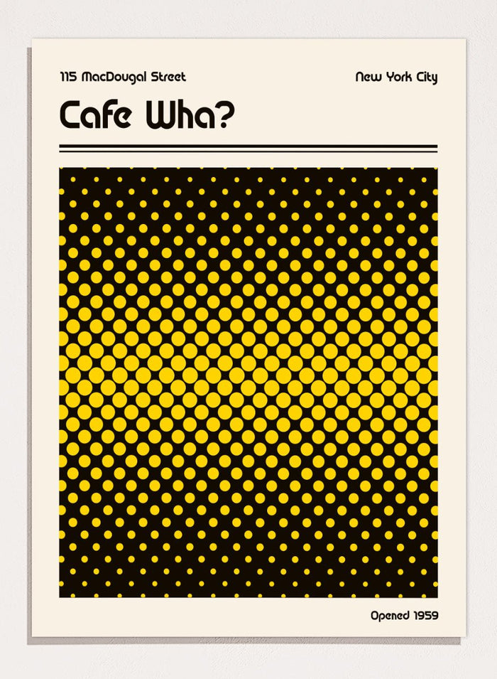 Retrodrome - Retro Cafe Wha Dots Art Print_Sugar & Canvas_Retrodrome