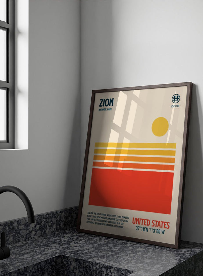 Retrodrome - Retro Zion Desert Sun Art Print_Sugar & Canvas_Retrodrome