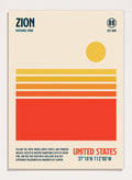 Retrodrome - Retro Zion Desert Sun Art Print_Sugar & Canvas_Retrodrome