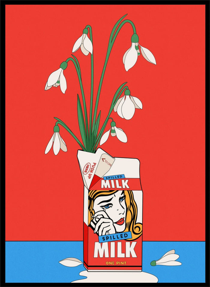 Retrodrome - Spilled Milk Pop Art Art Print_Sugar & Canvas_Retrodrome