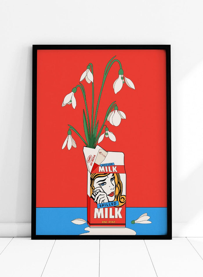 Retrodrome - Spilled Milk Pop Art Art Print_Sugar & Canvas_Retrodrome