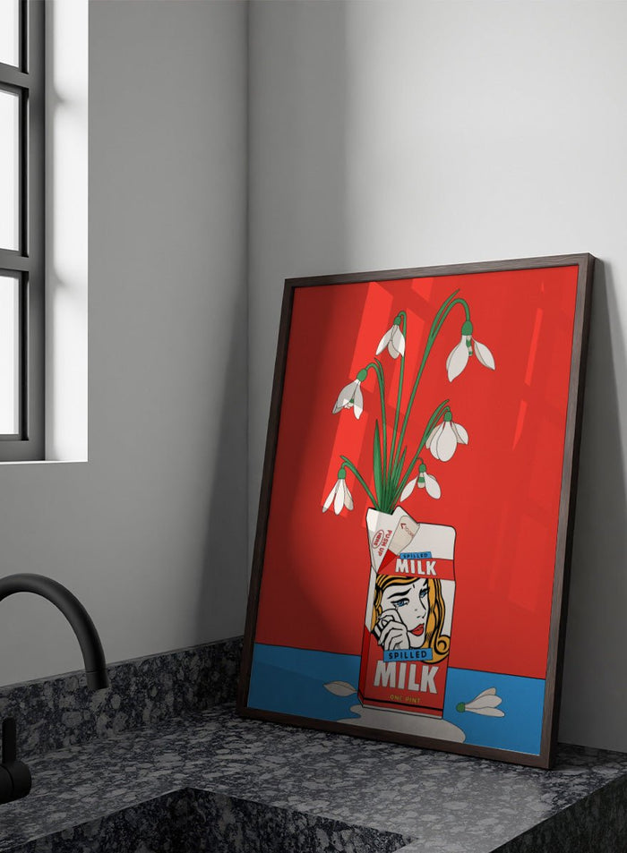 Retrodrome - Spilled Milk Pop Art Art Print_Sugar & Canvas_Retrodrome