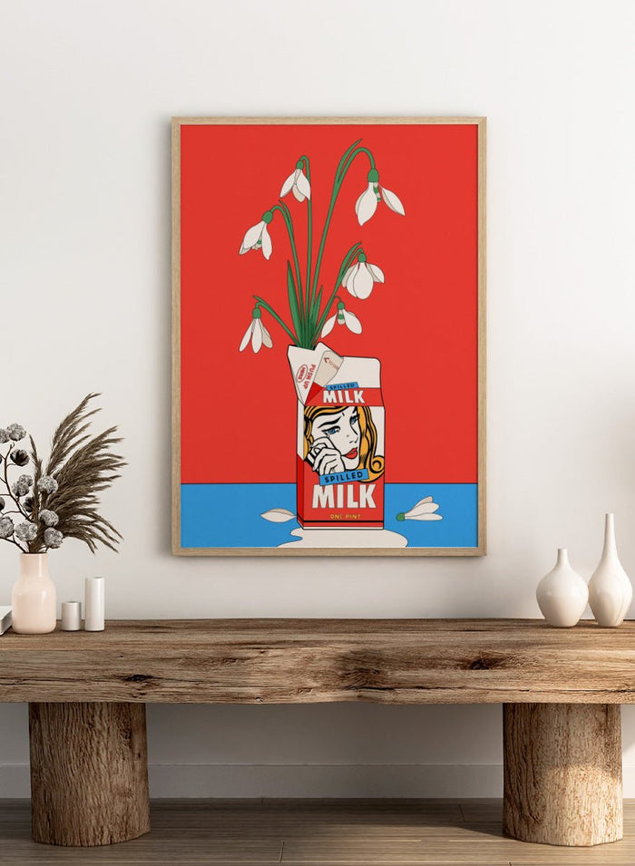 Retrodrome - Spilled Milk Pop Art Art Print_Sugar & Canvas_Retrodrome