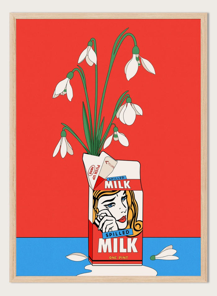Retrodrome - Spilled Milk Pop Art Art Print_Sugar & Canvas_Retrodrome
