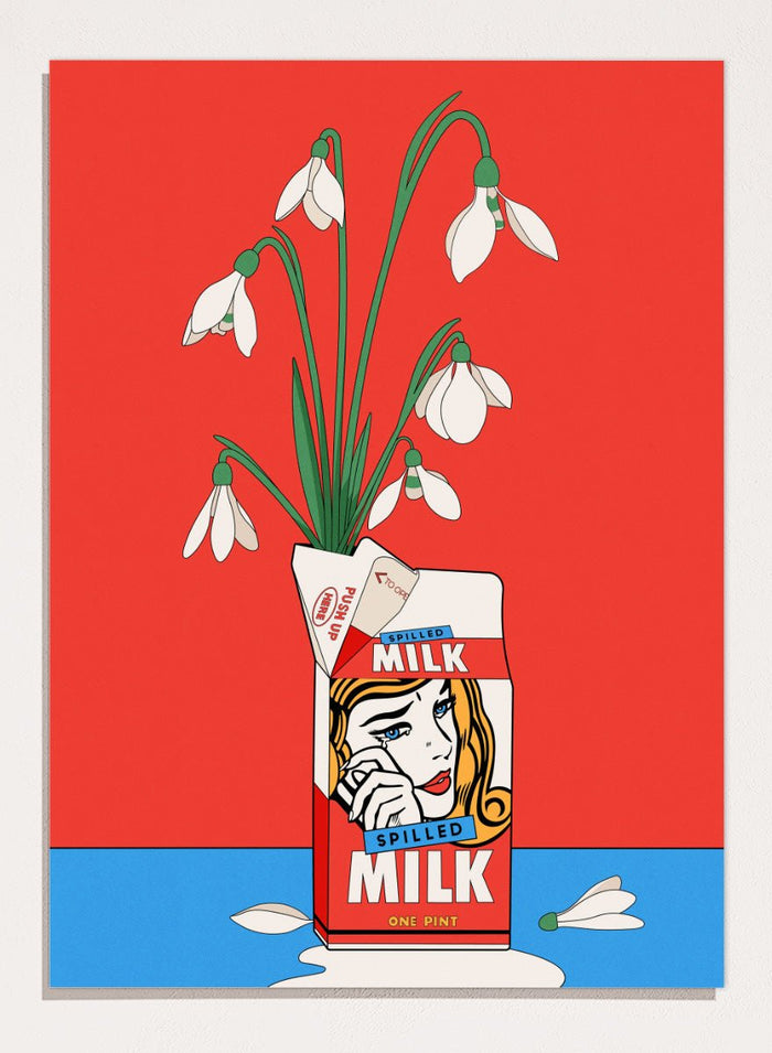Retrodrome - Spilled Milk Pop Art Art Print_Sugar & Canvas_Retrodrome