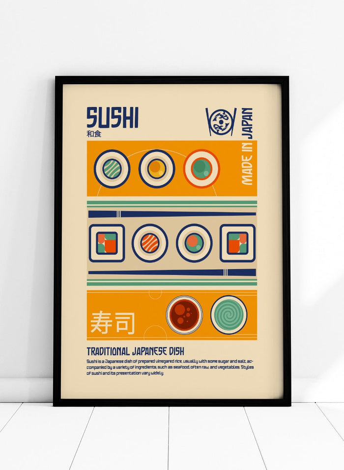 Retrodrome - Sushi Japanese Food Print Art Print_Sugar & Canvas_Retrodrome
