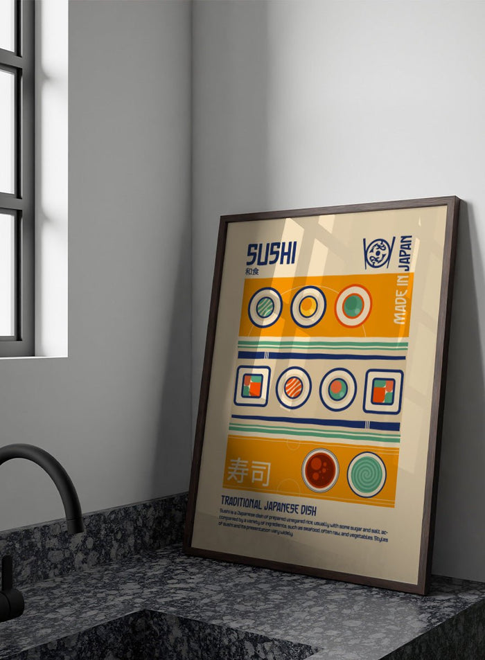 Retrodrome - Sushi Japanese Food Print Art Print_Sugar & Canvas_Retrodrome