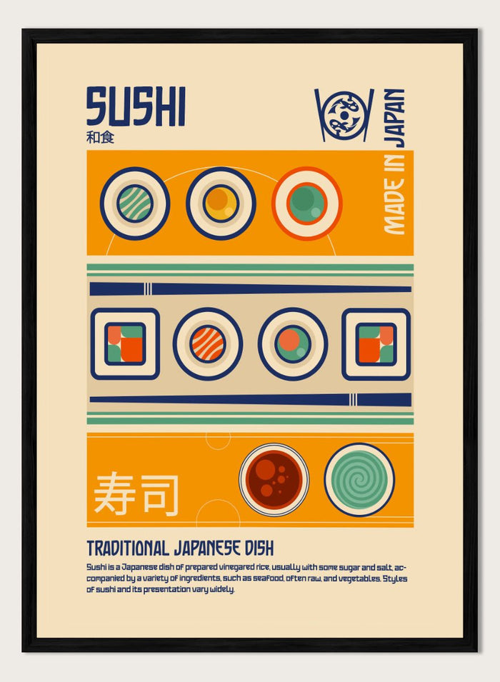 Retrodrome - Sushi Japanese Food Print Art Print_Sugar & Canvas_Retrodrome