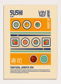 Retrodrome - Sushi Japanese Food Print Art Print_Sugar & Canvas_Retrodrome