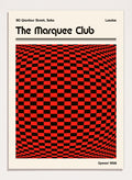 Retrodrome - Warped Red Black Checkers Art Print_Sugar & Canvas_Retrodrome