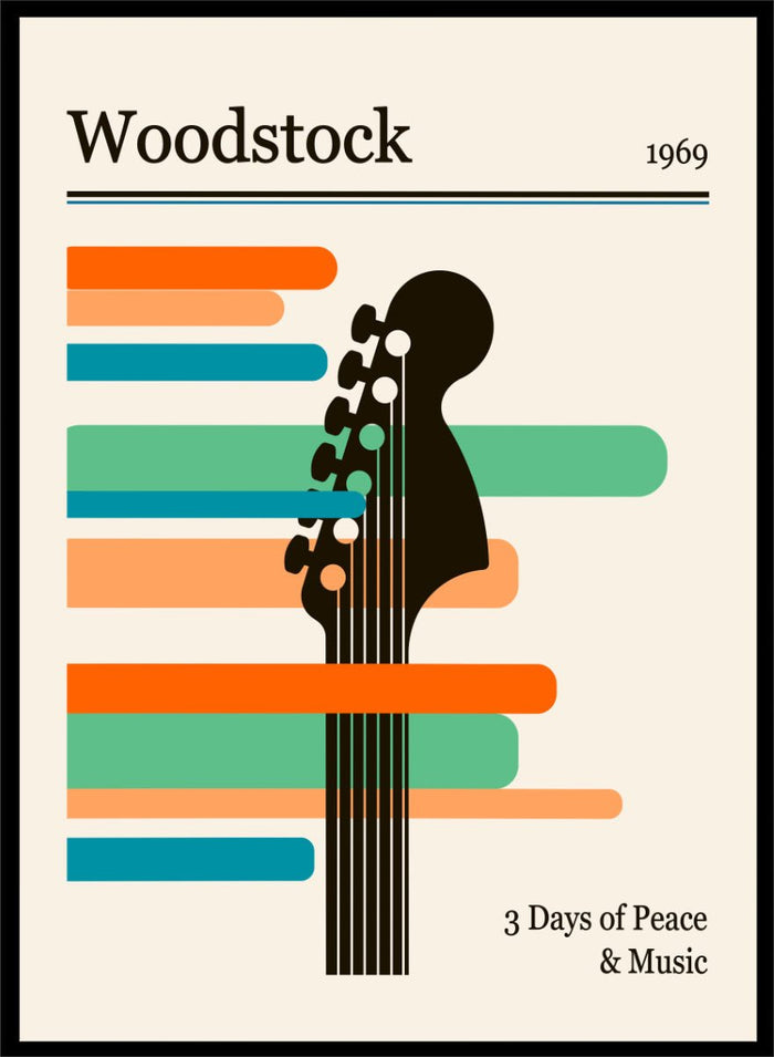 Retrodrome - Woodstock Guitar Festival Art Print_Sugar & Canvas_Retrodrome