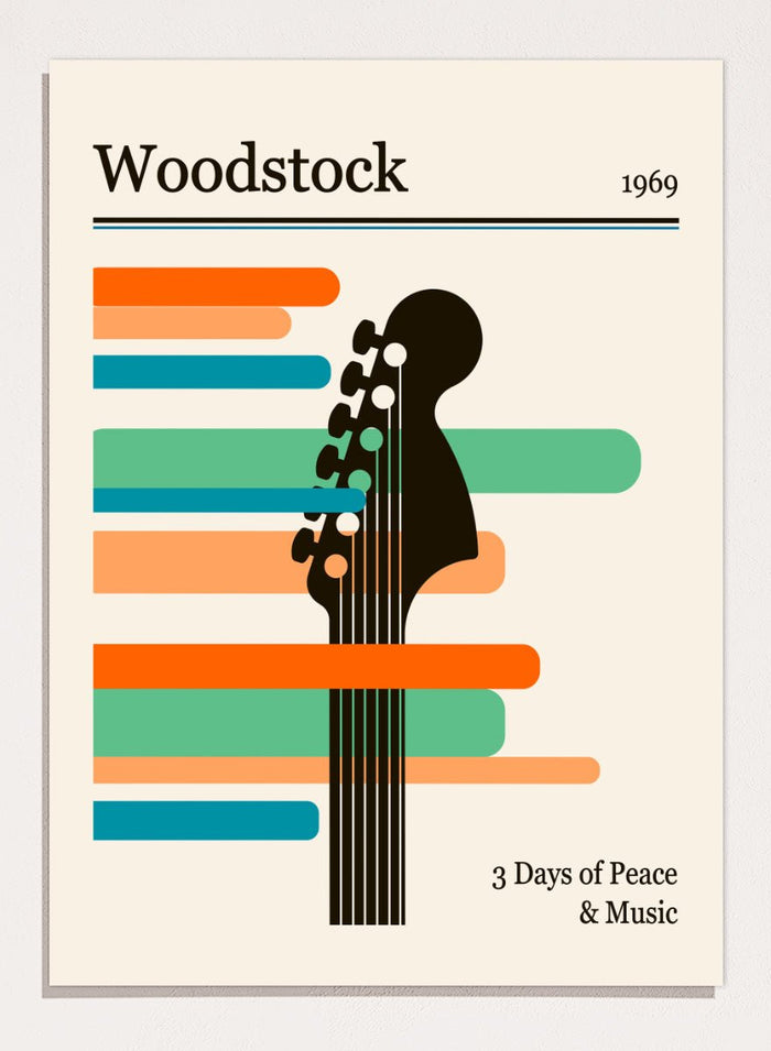 Retrodrome - Woodstock Guitar Festival Art Print_Sugar & Canvas_Retrodrome