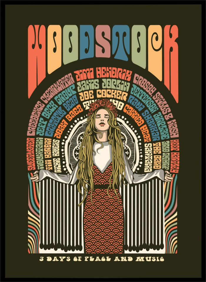 Retrodrome - Woodstock Peace Festival Art Print_Sugar & Canvas_Retrodrome