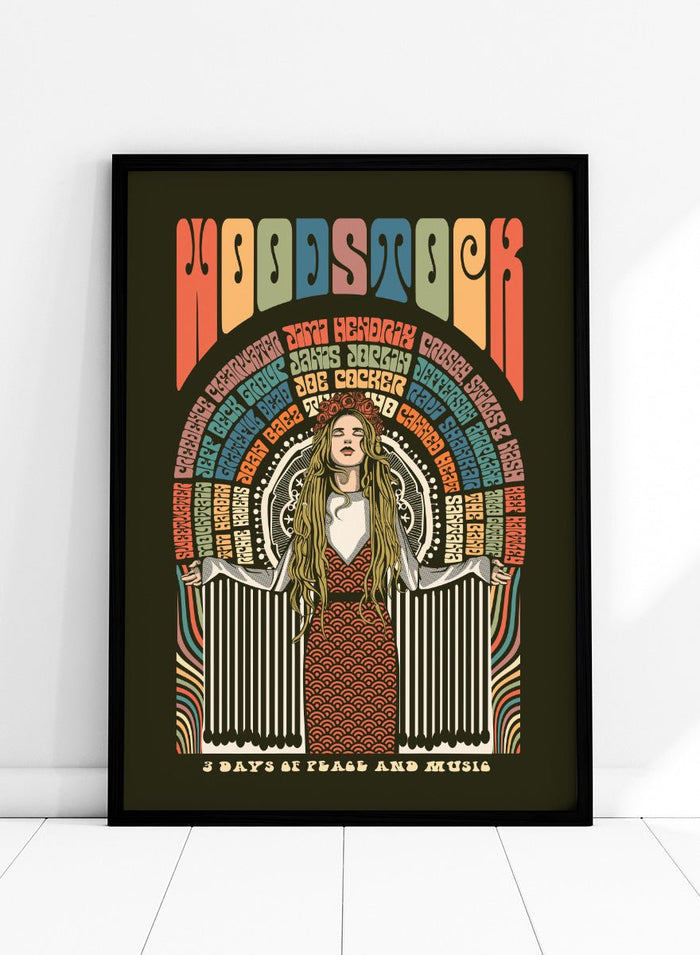 Retrodrome - Woodstock Peace Festival Art Print_Sugar & Canvas_Retrodrome