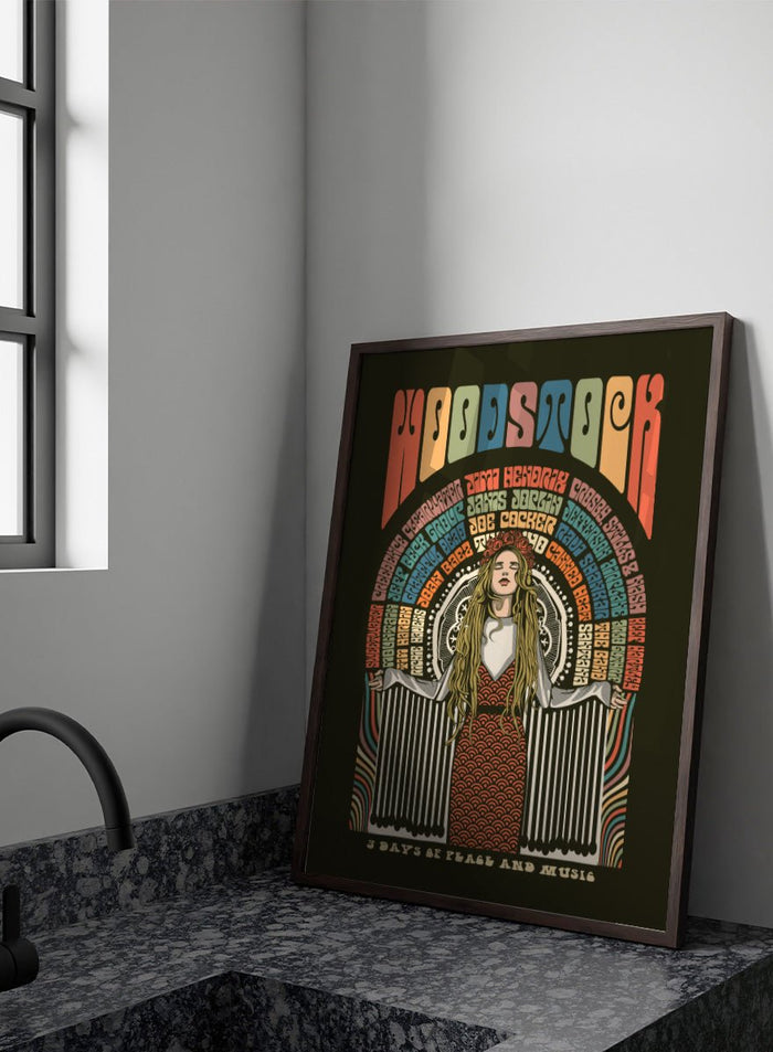 Retrodrome - Woodstock Peace Festival Art Print_Sugar & Canvas_Retrodrome