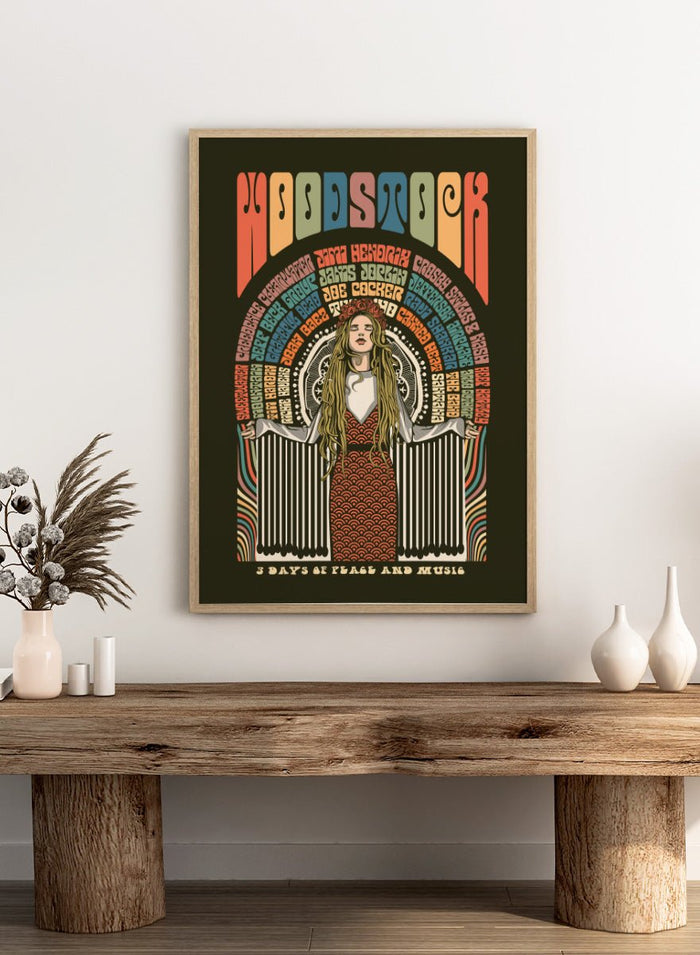 Retrodrome - Woodstock Peace Festival Art Print_Sugar & Canvas_Retrodrome