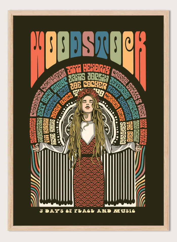 Retrodrome - Woodstock Peace Festival Art Print_Sugar & Canvas_Retrodrome