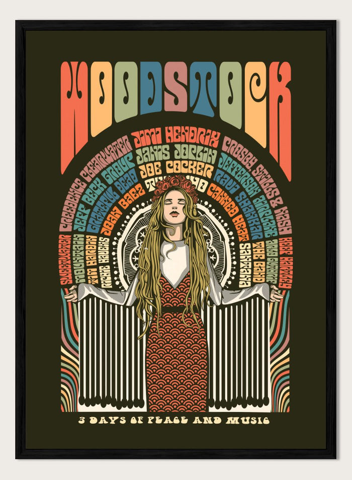 Retrodrome - Woodstock Peace Festival Art Print_Sugar & Canvas_Retrodrome