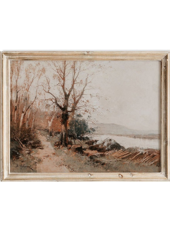"River Landscape" Art Print_Sugar & Canvas_Eugène Galien-Laloue