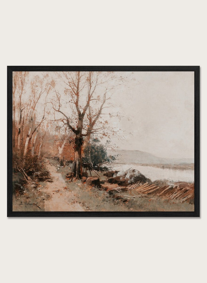 "River Landscape" Art Print_Sugar & Canvas_Eugène Galien-Laloue
