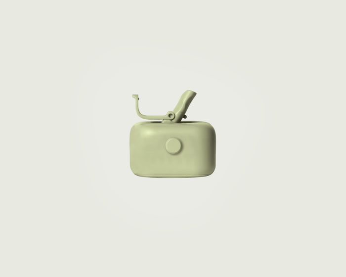 Pistachio::Sunnies Flask  robo cap green front