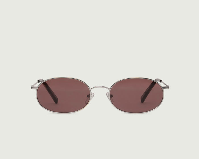 Silver::Romy Sunglasses oval Silver metal front