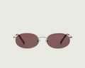 Silver::Romy Sunglasses oval Silver metal front