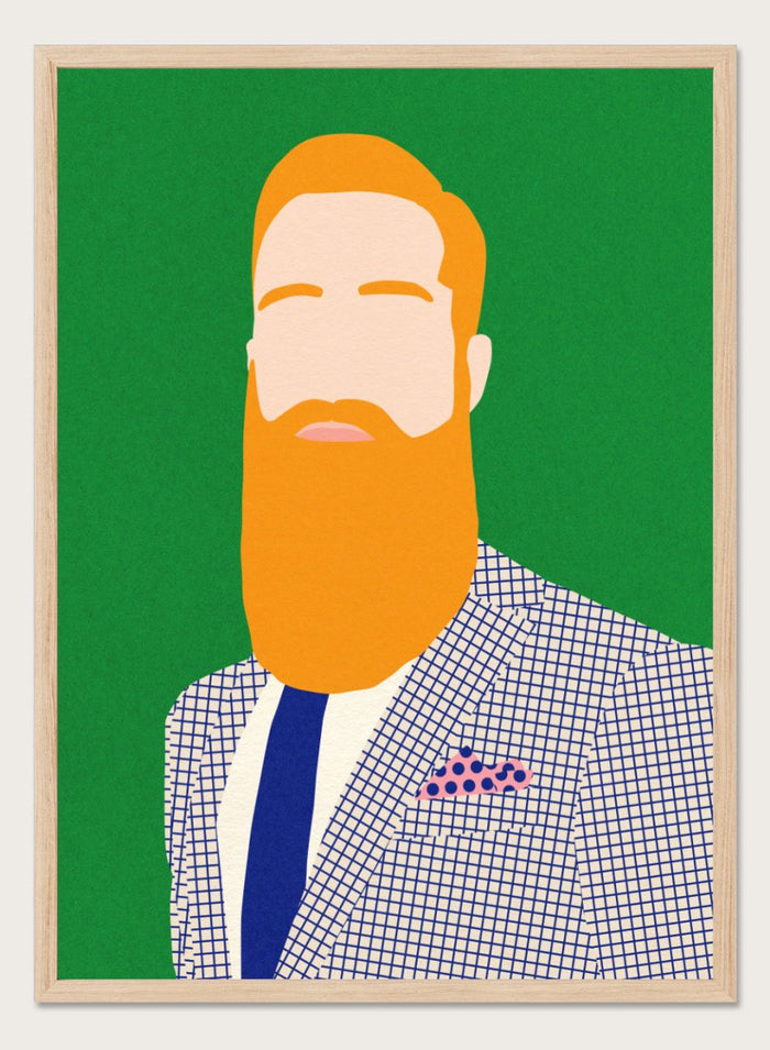 A4/8x12 inches (Framing Available) / Oak Wood Frame
