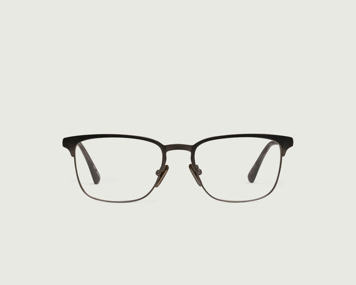 Gunmetal::Ross Eyeglasses Square Gray metal front