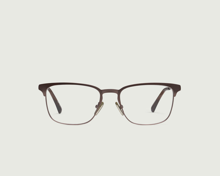 Sand Dollar::Ross Eyeglasses Square Brown metal front