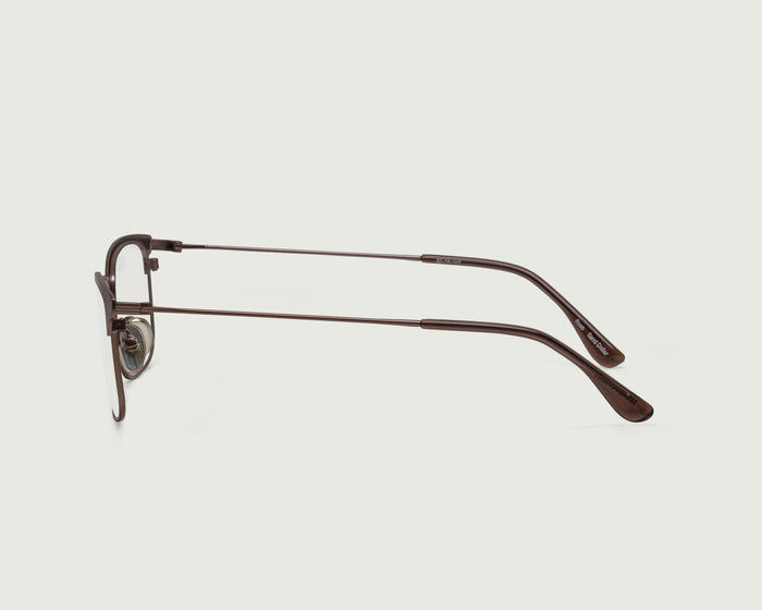 Sand Dollar::Ross Eyeglasses Square Brown metal side