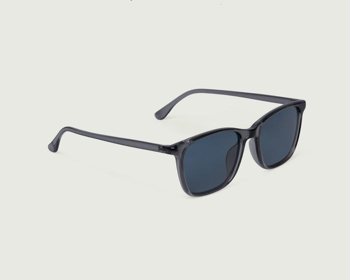 Port::Roy Sunglasses square blue recycled polyester front diagonal