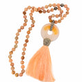 Royal Collection Agate Tassel Necklace