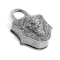 Royal Collection Diamond Skull Lock Pendant