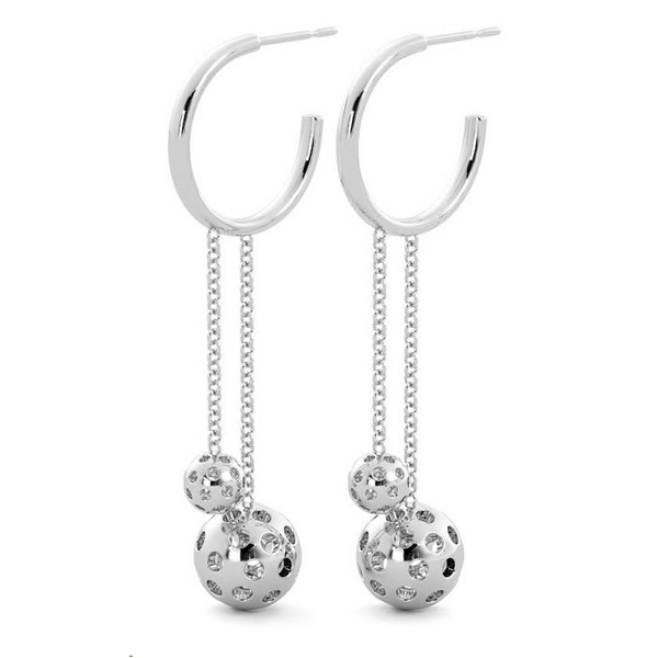 Royal Collection Double Drop Pickle Ball Earrings