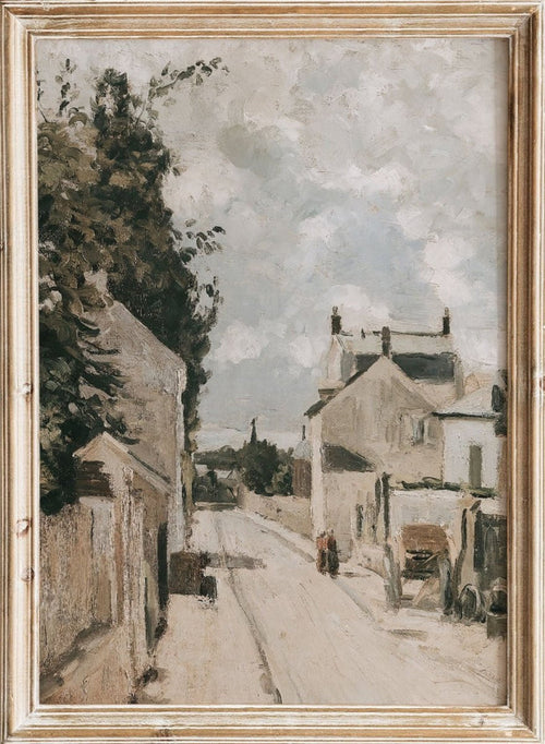 "Rue de L´Hermitage Pontoise" Art Print_Sugar & Canvas_Camille Pissarro