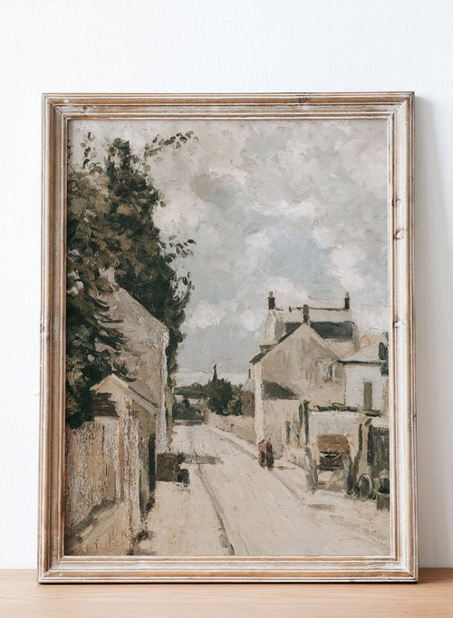 "Rue de L´Hermitage Pontoise" Art Print_Sugar & Canvas_Camille Pissarro