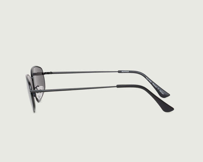 Charcoal::Ryder Wide Sunglasses rectangle Black metal side