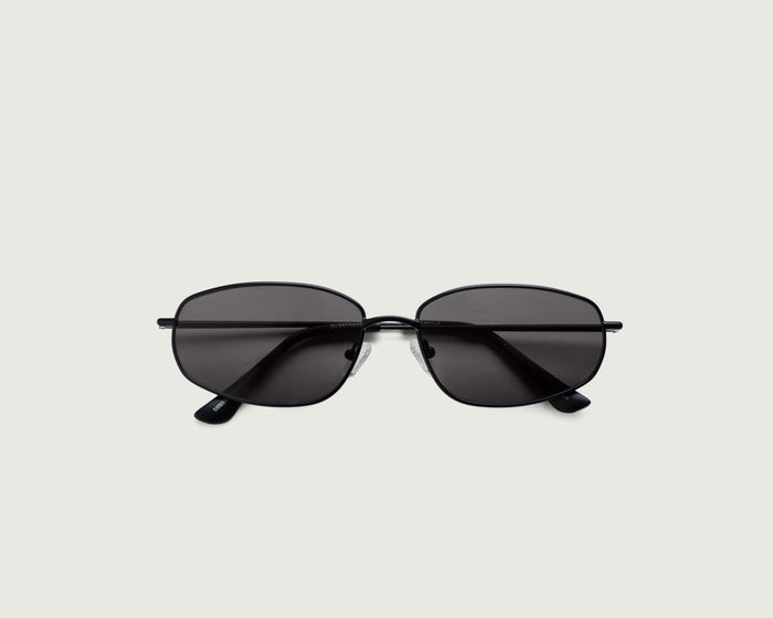 Charcoal::Ryder Wide Sunglasses rectangle Black metal top