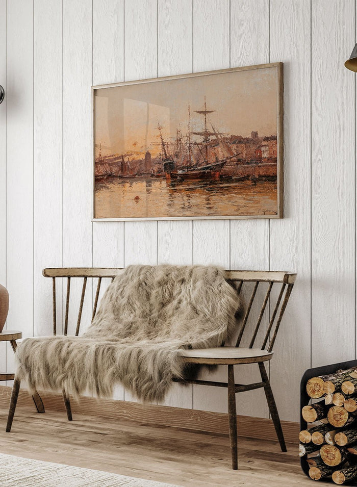 "Sailboats at the Dock in Normandy" Art Print_Sugar & Canvas
