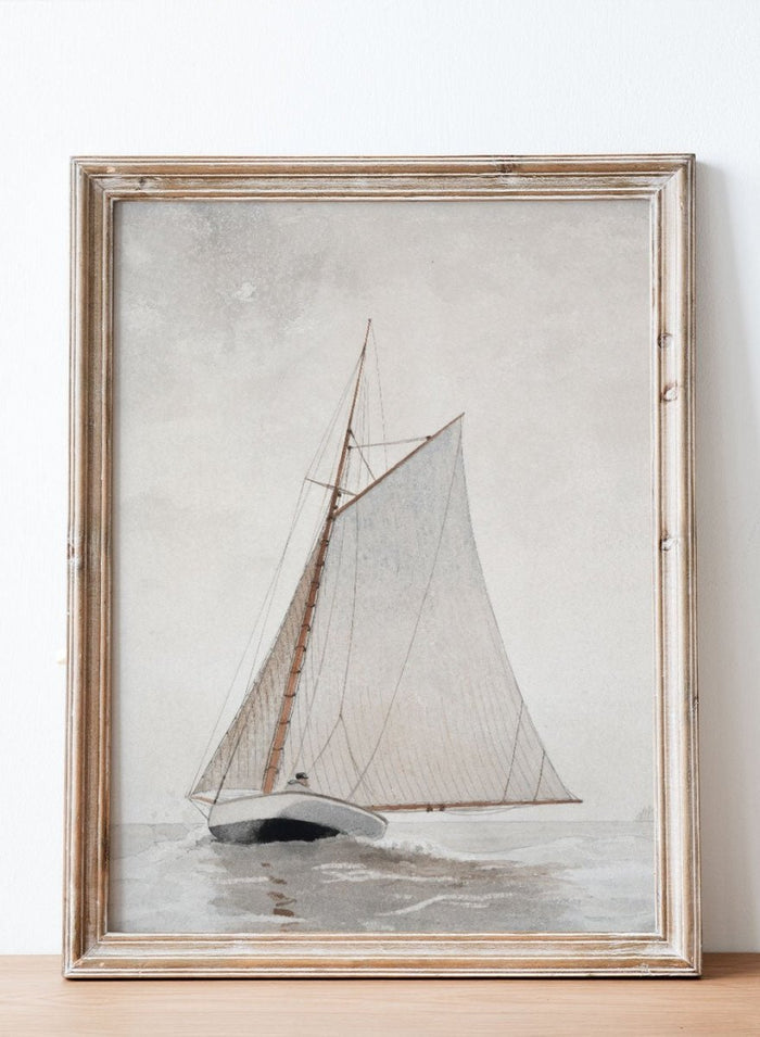 "Sailing off Gloucester" Art Print_Sugar & Canvas_Winslow Homer