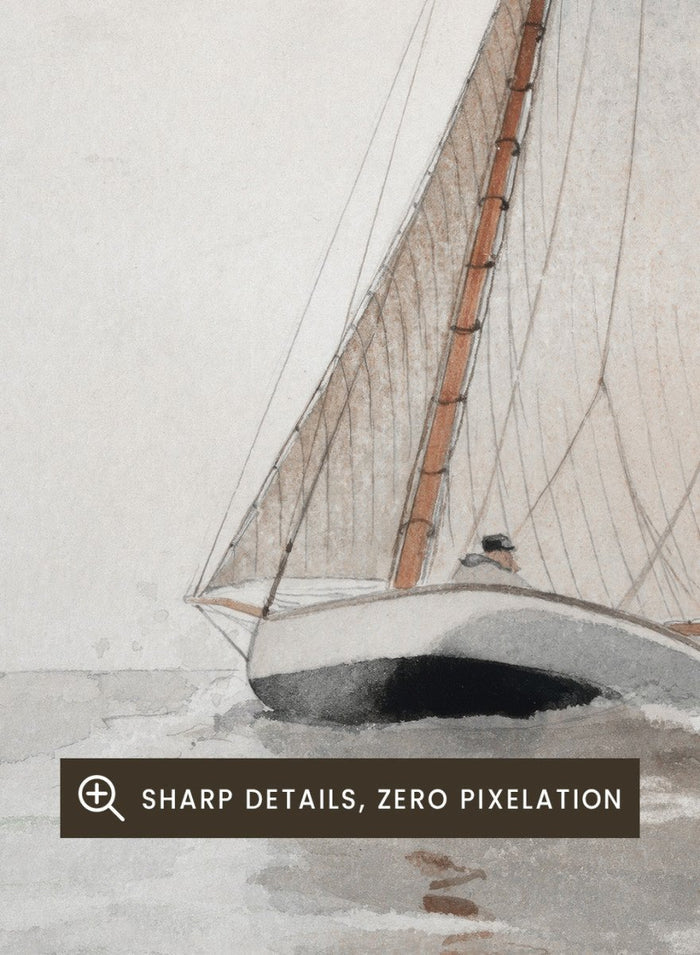"Sailing off Gloucester" Art Print_Sugar & Canvas_Winslow Homer