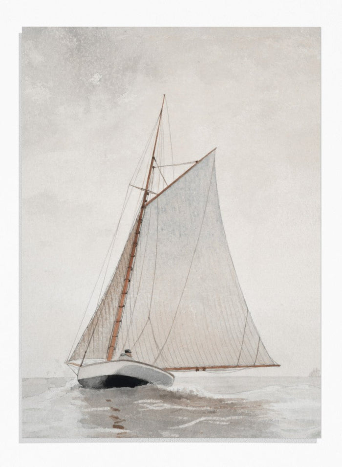 "Sailing off Gloucester" Art Print_Sugar & Canvas_Winslow Homer